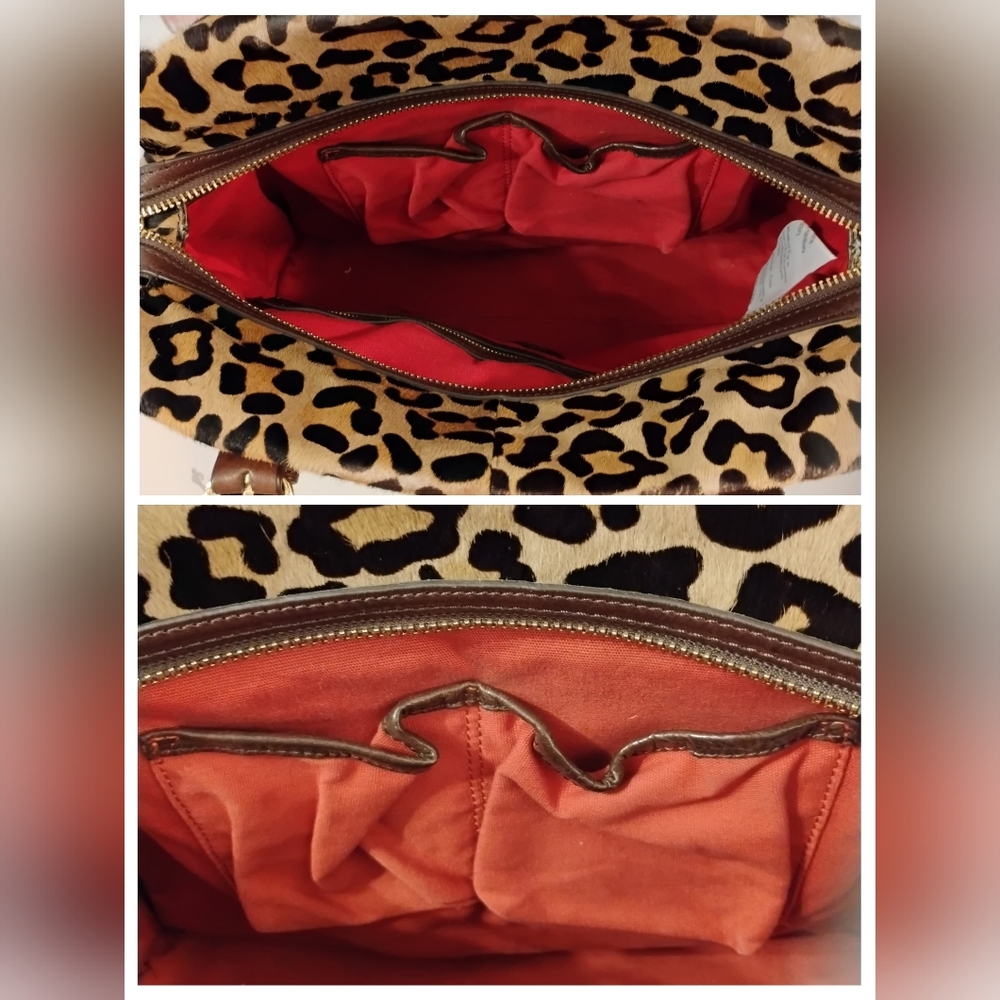 Tory Burch Tote - Leopard Calf Hair & Brown Leather-Trim GHW - Picture 13 of 16